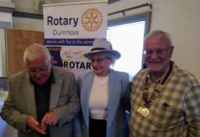Kay's introduction into the Rotary Club of Dunmow
